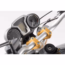 SW-Motech H=20 mm. Déport arrière 30 mm. Doré. BMW R nineT. - H=20 mm. Déport arrière 30 mm. Doré. BMW R nineT.