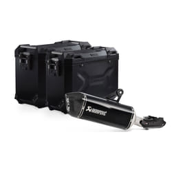 Paire de valises SW-Motech Trax Adv + Akrapovic BMW R 1250 GS/Adv/Rallye (18-)