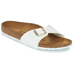 Sandales Madrid Patent White Etroite Cuir Blanc
