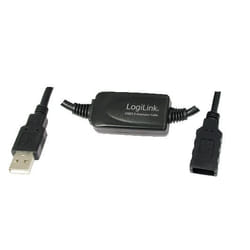LogiLink 15M USB 2.0 - USB 2.0 M/F câble USB USB A Noir
