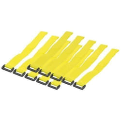 Attache câble Velcro - LOGILINK - KAB0015 - Jaune - 300 x 20 mm - 10 pièces