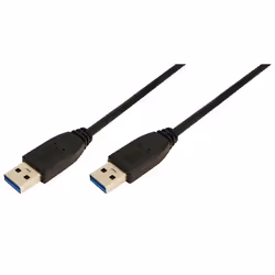 LogiLink 2m USB A - USB A 3.0 M/M, 2 m, USB A, USB A, USB 3.2 Gen 1 (3.1 Gen 1), Mâle/Mâle, Noir