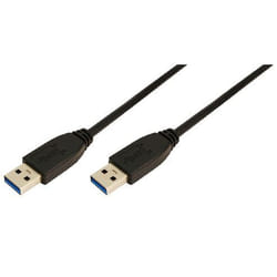 LogiLink 2m USB A - USB A 3.0 M/M câble USB USB 3.2 Gen 1 (3.1 Gen 1) Noir