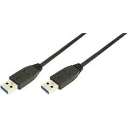 Câble usb usb 3.2 Gen1 (usb 3.0) usb-a mâle, usb-a mâle 3.00 m noir CU0040 R68671 - Logilink