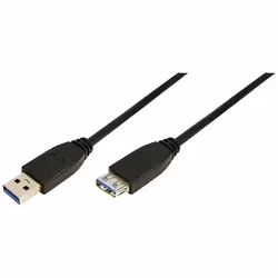 LogiLink Câble USB USB 3.2 Gen1 (USB 3.0) USB-A mâle USB-A femelle 1.00 m noir