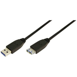 LogiLink Câble USB USB 3.2 Gen1 (USB 3.0) USB-A mâle USB-A femelle 1.00 m noir