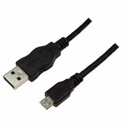 LogiLink 0.60m USB A-USB Micro B, 0,60 m, USB A, Micro-USB B, USB 2.0, Mâle/Mâle, Noir