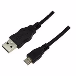 LogiLink 5m USB A-USB Micro B, 5 m, USB A, Micro-USB B, USB 2.0, Mâle/Mâle, Noir