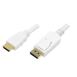 LogiLink 2m, HDMI-DP DisplayPort Blanc