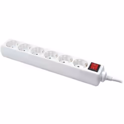 Multiprise - LOGILINK - 6 prises - Interrupteur - Blanc