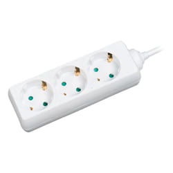 LogiLink LPS205 multiprise 1,4 m 3 sortie(s) CA Blanc
