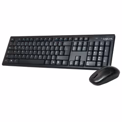 LogiLink ID0104 clavier Souris incluse RF sans fil QWERTZ Noir