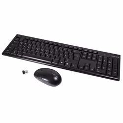 LogiLink ID0104 clavier Souris incluse RF sans fil QWERTZ Noir