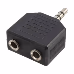 LogiLink CA1002, 3.5mm, 2x3.5mm, Noir