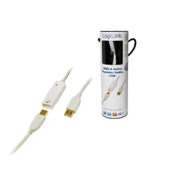 LogiLink 12m USB 2.0 câble USB USB A Blanc