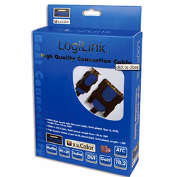 LogiLink CHB3105 câble vidéo et adaptateur 5 m HDMI DVI-D Noir, Bleu