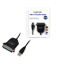 LogiLink AU0003C câble parallèle Noir 1,5 m