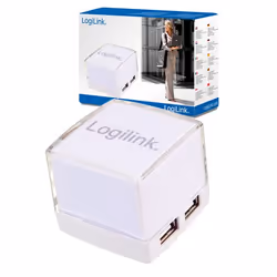 LogiLink UA0117 hub & concentrateur 480 Mbit/s Blanc