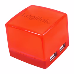 LogiLink UA0122, 480 Mbit/s, Rouge, USB 1.1/2.0, 120 g, 80 x 140 x 70 mm, USB 2.0