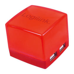 LogiLink UA0122 hub & concentrateur 480 Mbit/s Rouge