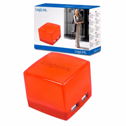 LogiLink UA0122 hub & concentrateur 480 Mbit/s Rouge
