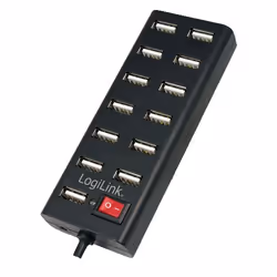 LogiLink UA0126, USB 2.0, 480 Mbit/s, Noir, Statut, 0,75 m, CE, RoHS