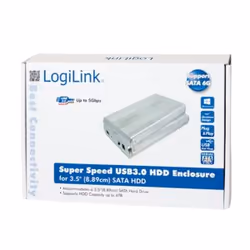 LogiLink UA0107A Boîtier de disques de stockage Argent 3.5"