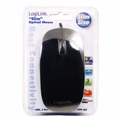 LogiLink ID0063 souris Ambidextre USB Type-A Optique 1000 DPI