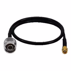 LogiLink 0.5m RP-SMA/N, 0,5 m, RP-SMA/N, Mâle/Mâle, Noir