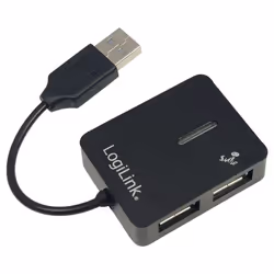 LogiLink USB 2.0 4-Port Hub, 480 Mbit/s, Noir, Windows 98SE/ME/200/XP/Vista/2003/7, 450 g