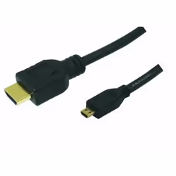 LogiLink 1.5m HDMI to HDMI Micro - M/M, 1,5 m, HDMI Type A (Standard), HDMI Type D (Micro), Noir