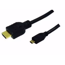 LogiLink HDMI/microHDMI, 2.0m, 2 m, HDMI Type A (Standard), HDMI Type D (Micro), 8,16 Gbit/s, Noir