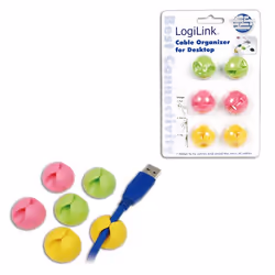 LogiLink KAB0010 range-câbles et serre-câbles Vert, Rose, Jaune