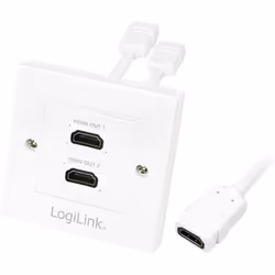 Bloc 2 prises murales/encastrables - HDMI - blanc Type : prise murale Couleur : blanc Type du connecteur : HDMI Nb. de prises ...