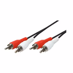 LogiLink 2xRCA - 2xRCA, 10m, 2 x RCA, Mâle, 2 x RCA, Mâle, 10 m, Noir