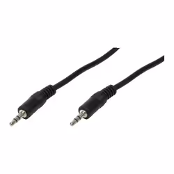 LogiLink 3.5mm - 3.5mm, 0.2m, 3,5mm, Mâle, 3,5mm, Mâle, 0,2 m, Noir