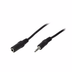 LogiLink 3.5mm - 3.5mm, 10m, 3,5mm, Mâle, 3,5mm, Femelle, 10 m, Noir