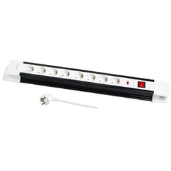LogiLink LPS207 multiprise 3 m 8 sortie(s) CA Noir, Blanc