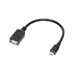 LogiLink AA0035, 0,2 m, Micro-USB B, USB A, USB 2.0, Mâle/Femelle, Noir