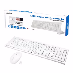 LogiLink ID0104W clavier Souris incluse USB Allemand Blanc - Vue supplémentaire 10