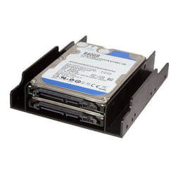 LogiLink AD0010 Obturateur de baie de lecteur 2x 3,5" Panneau de façade Noir