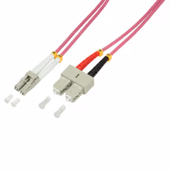 LogiLink LC/SC, 15 m, 15 m, OM4, LC, SC