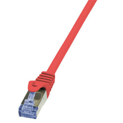 LogiLink 0.25m Cat.6A 10G S/FTP câble de réseau Rouge 0,25 m Cat6a S/FTP (S-STP)