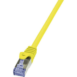 Logilink - CQ3087S RJ45 Câble réseau, câble patch cat 6a s/ftp 7.50 m jaune ignifuge, avec cliquet d'encastrement 1 pc(s) V962041