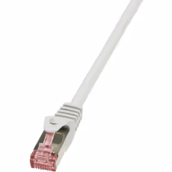 LogiLink - Cable reseau gris 1.00m SFTP blinde RJ45 cat6 - Type de câble : Cordon RJ45 catégorie 6 blindé S/FTP - Prise en ch ...