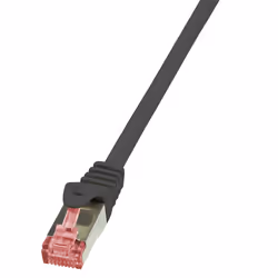 LogiLink 0.25m Cat.6 S/FTP, 0,25 m, Cat6, S/FTP (S-STP), RJ-45, RJ-45, Noir
