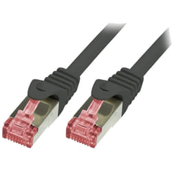 Cable reseau noir 1.00m sftp blinde RJ45 cat6