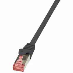 LogiLink Cat.6 S/FTP, 2m, 2 m, Cat6, S/FTP (S-STP), RJ-45, RJ-45, Noir
