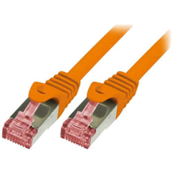 Cable reseau orange 1.00m sftp blinde RJ45 cat6
