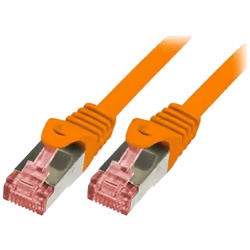 LogiLink - Cable reseau orange 2.00m SFTP blinde RJ45 cat6 - Type de câble : Cordon RJ45 catégorie 6 blindé S/FTP - Prise en ...
